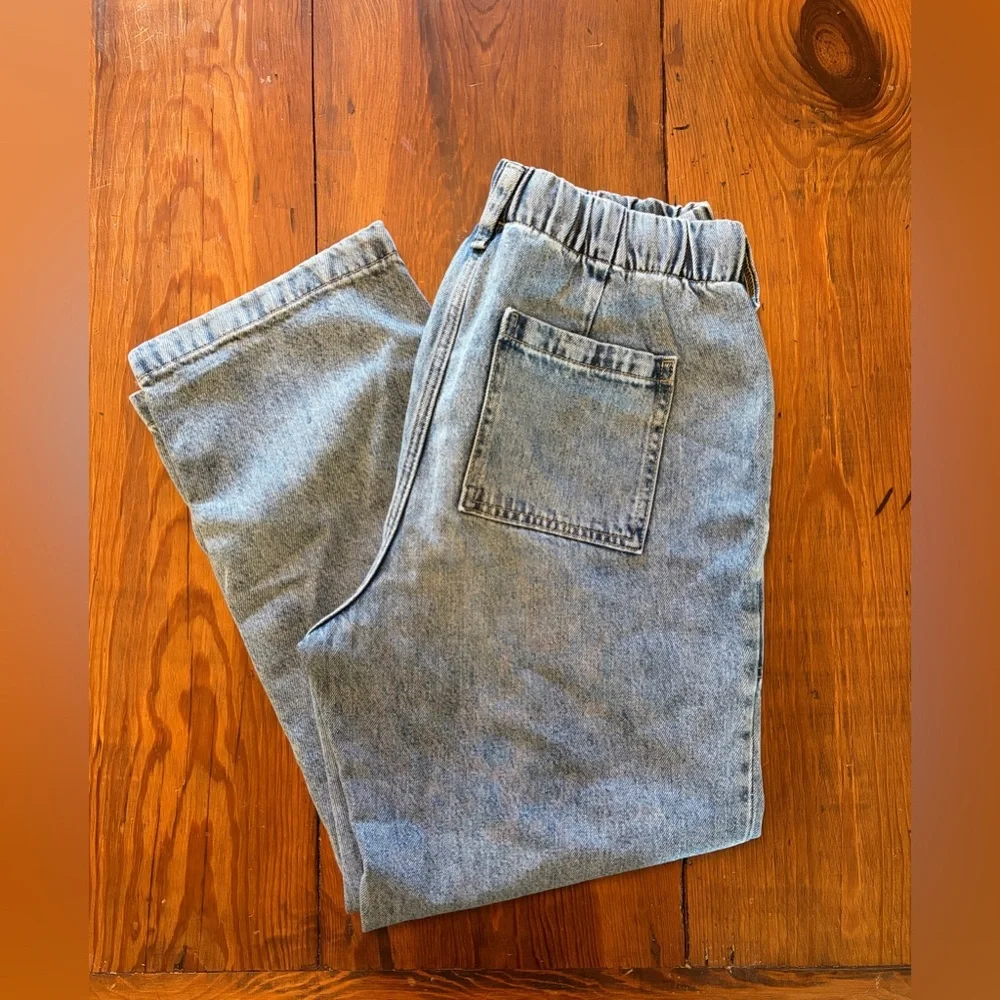 Gap drawstring wide leg denim, size medium - Picture 5 of 7